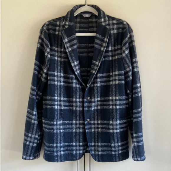 Fradi Postage Plaid Wool Blend Jacket - Picture 1 of 16